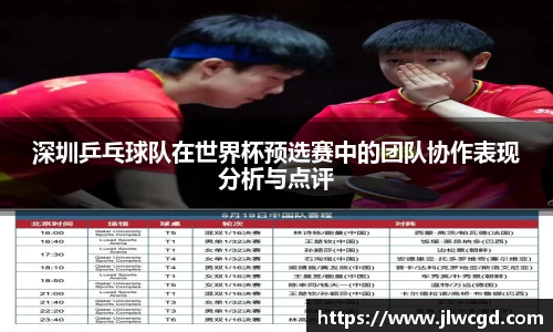 深圳乒乓球队在世界杯预选赛中的团队协作表现分析与点评